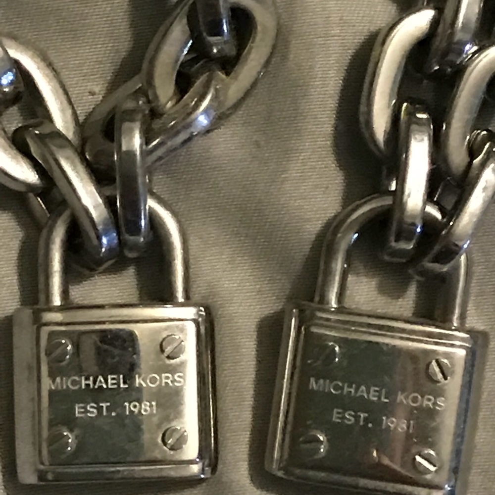 Michael Kors matching padlock bracelet/necklace